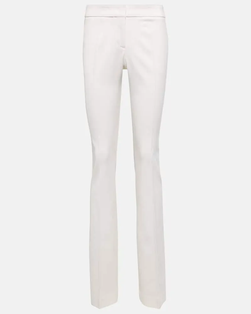 Blumarine Mid-Rise-Hose Weiß