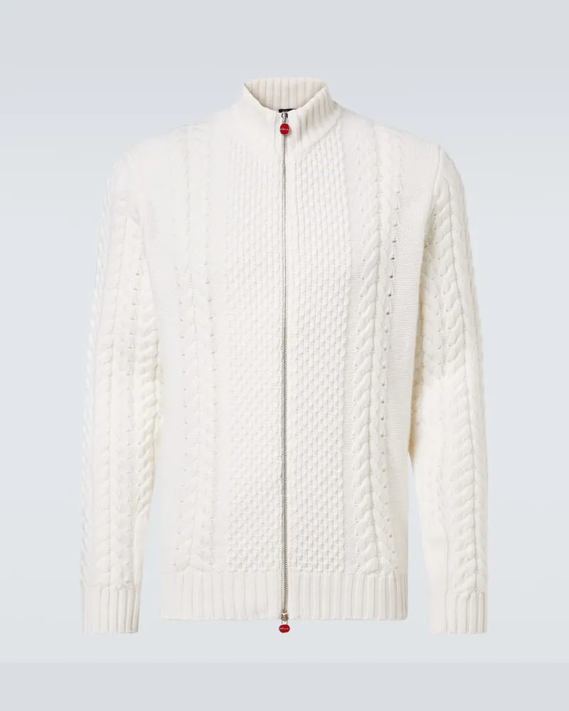 Kiton Jacke aus Kaschmir Weiß
