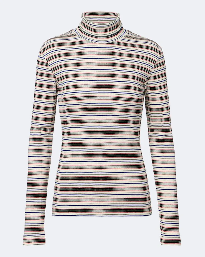 Dries van Noten Rollkragenpullover aus einem Baumwollgemisch Multicolor