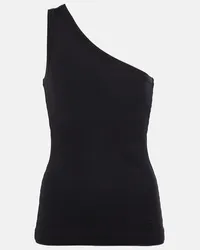 Stella McCartney One-Shoulder-Top aus Rippstrick Schwarz