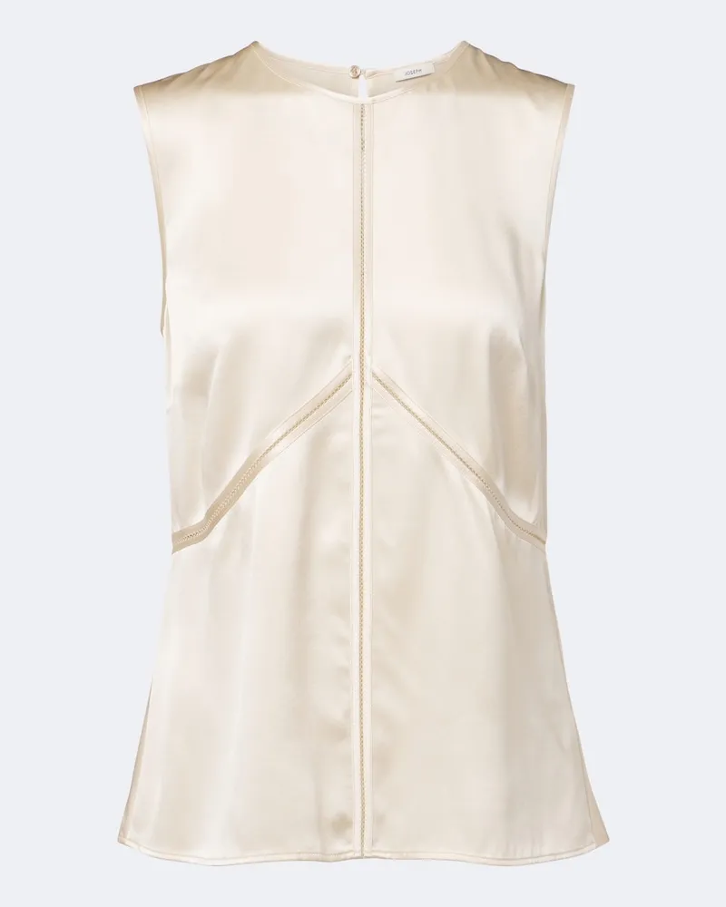 Joseph Top Hebe aus Seidensatin Weiß