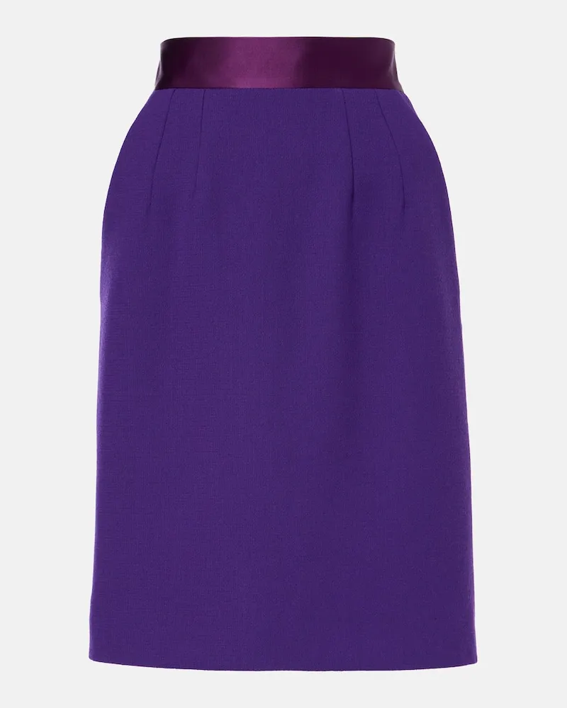 Dolce & Gabbana High-Rise-Bleistiftrock aus Crêpe Lila