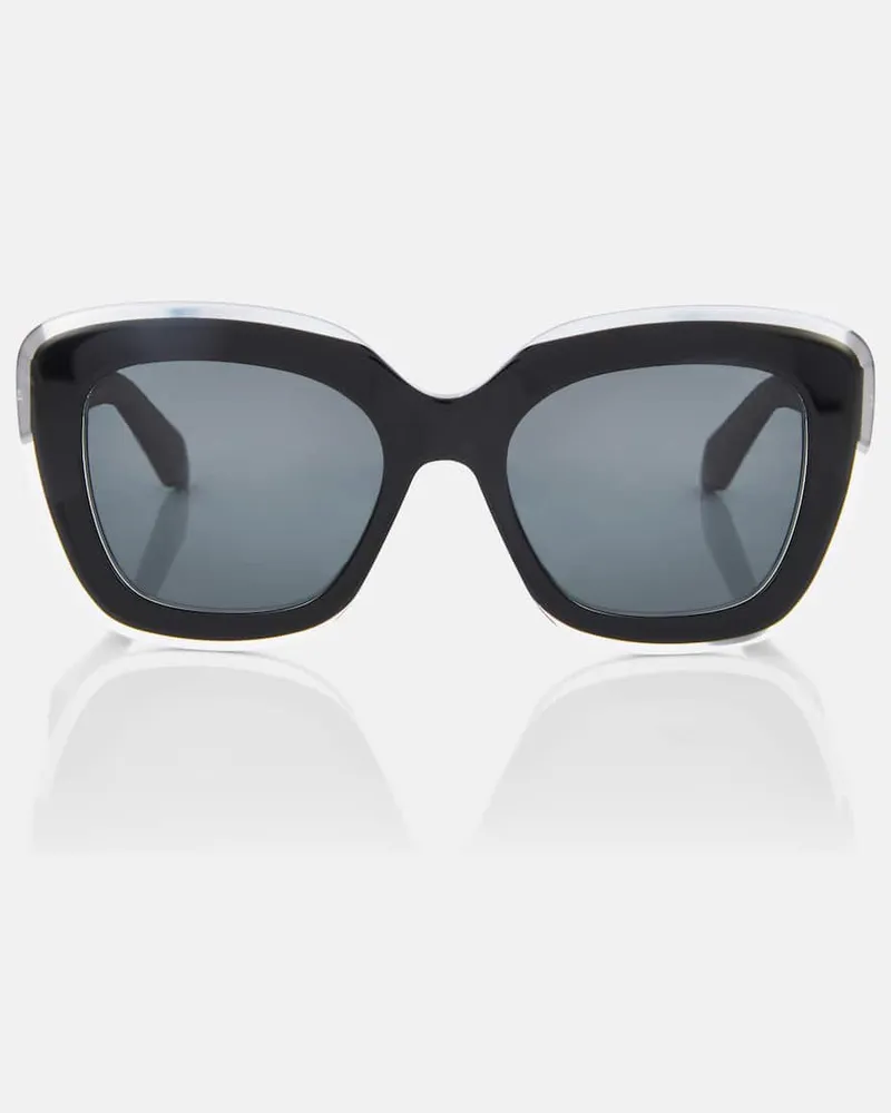 Alaïa Alaïa Eckige Sonnenbrille Schwarz