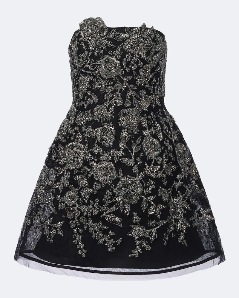 Carolina Herrera New York Verziertes Bustierkleid Schwarz