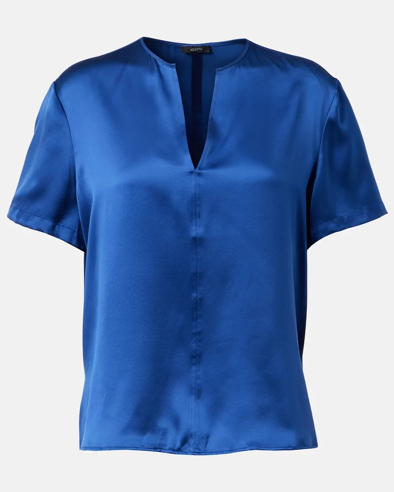 Joseph Top Gala aus Seide Blau