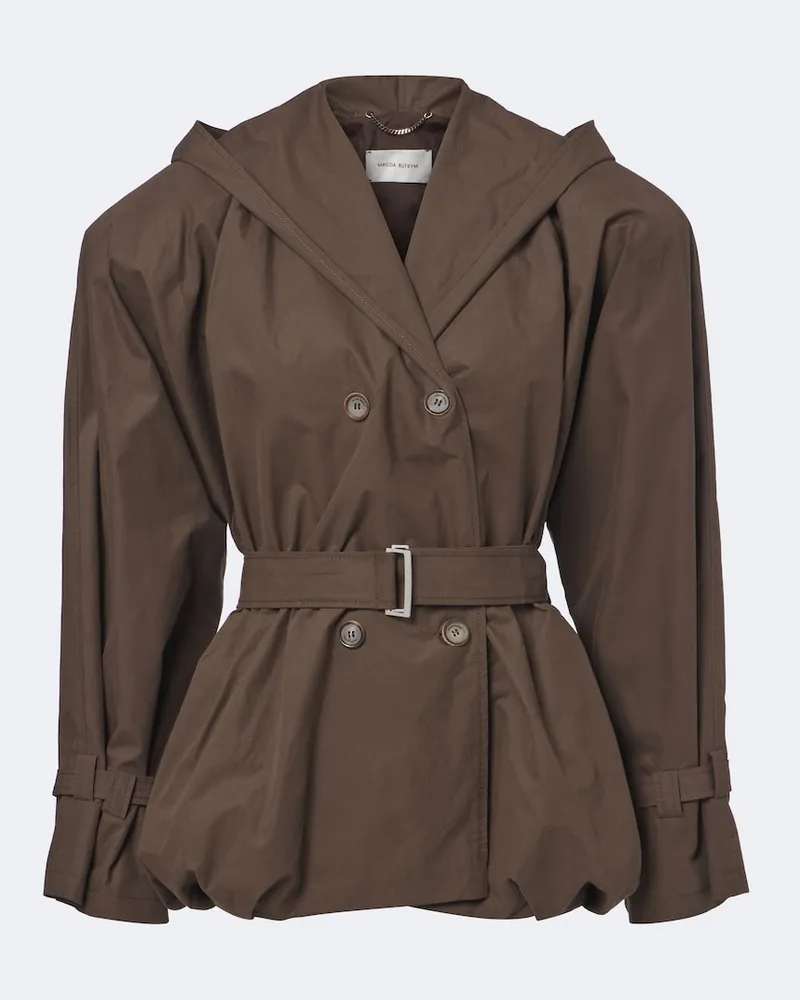 Magda Butrym Jacke aus Baumwolle Braun