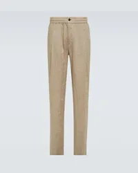 Giorgio Armani Gerade Hose aus Canvas Beige