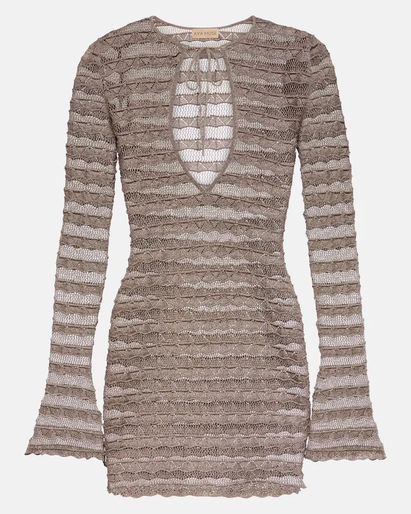 Aya Muse Minikleid Lace aus Strick Neutral