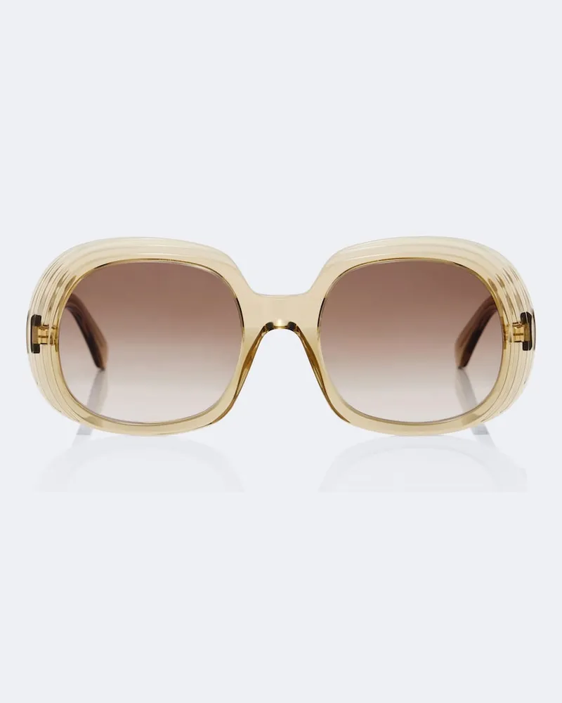 Loewe Runde Sonnenbrille Mini Anagram Steps Grün