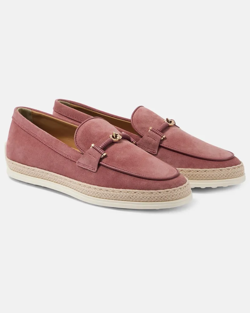 TOD'S Loafers aus Veloursleder Rosa
