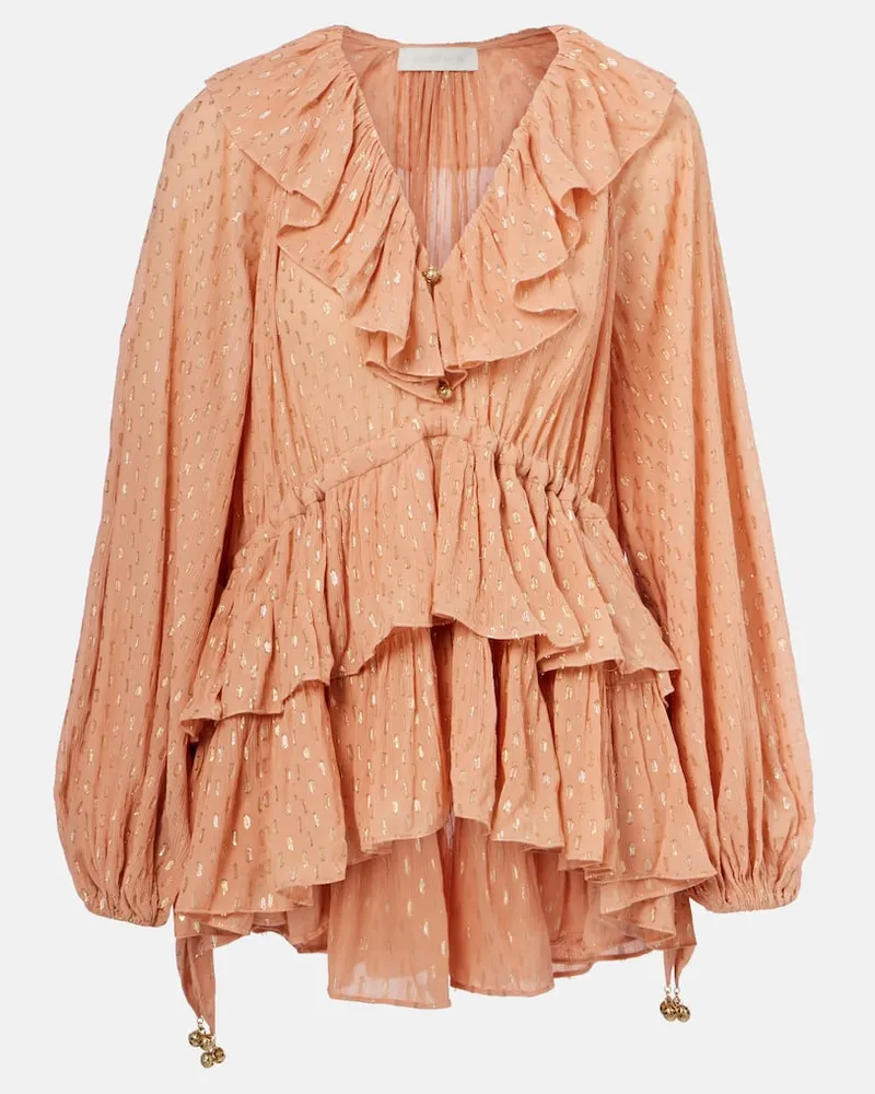 Zimmermann Bluse Rhiannon Pink