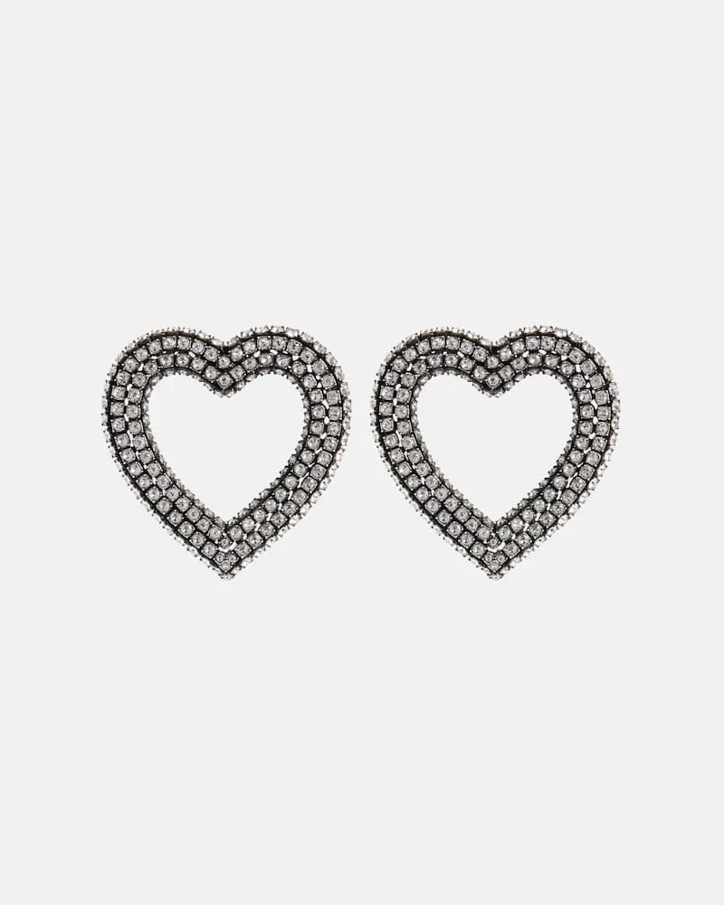 Balenciaga Ohrringe mit Kristallen Silber