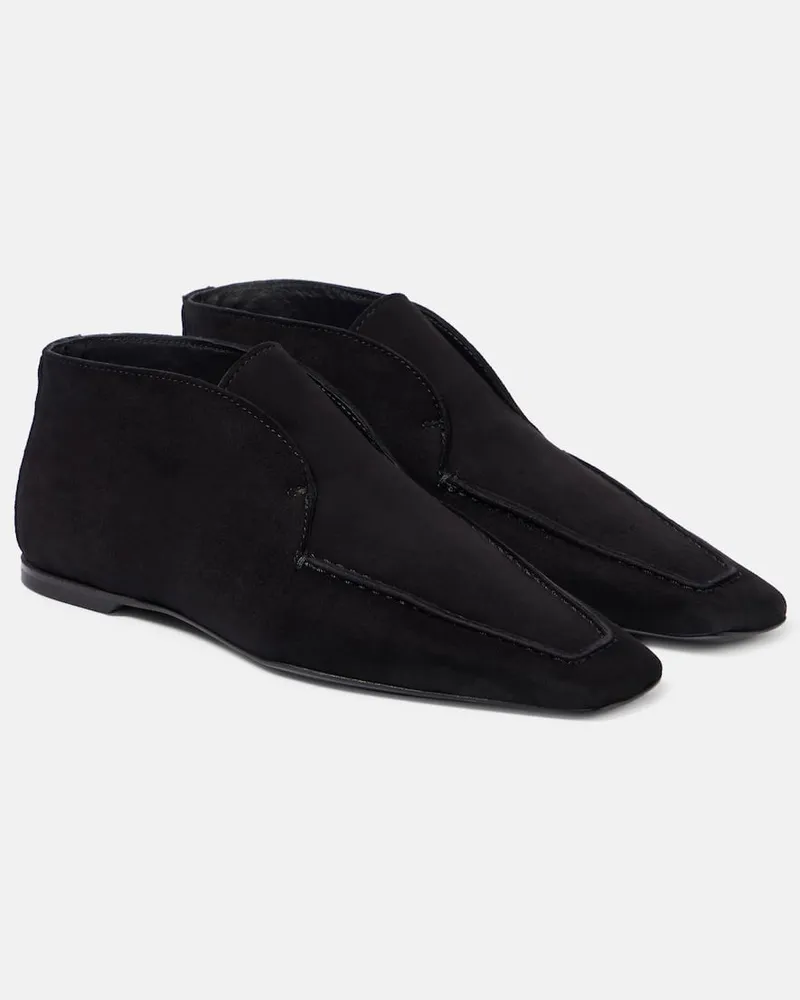Totême Desert Boots aus Veloursleder Schwarz
