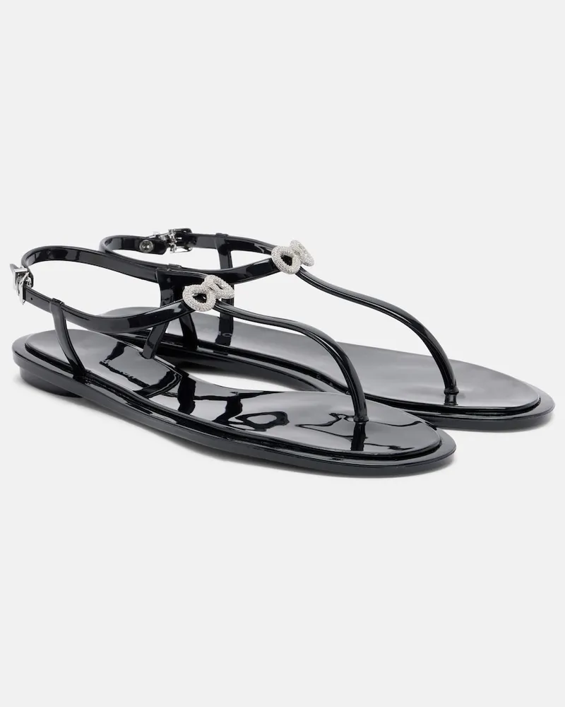 Mach & Mach Sandalen Riviera mit Kristallen Schwarz