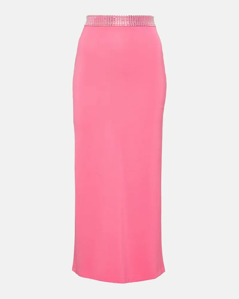 David Koma Verzierter Midirock Rosa