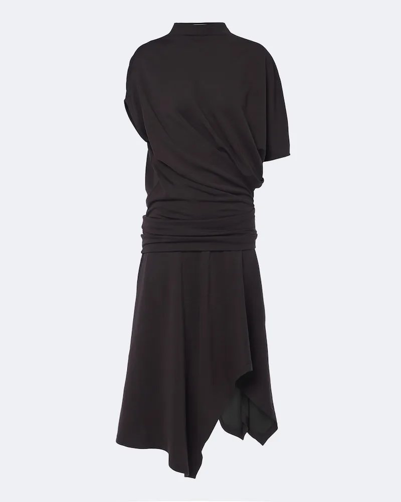 Christophe Lemaire Kleid aus einem Wollgemisch Braun