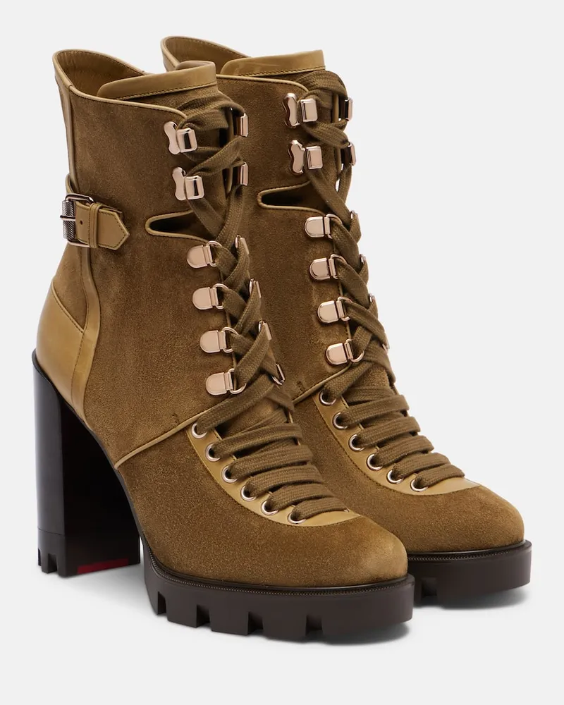 Christian Louboutin Ankle Boots New Macademia 100 Braun