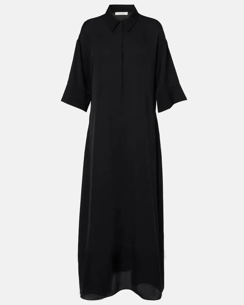 The Row Hemdblusenkleid Eveline aus Seide Schwarz