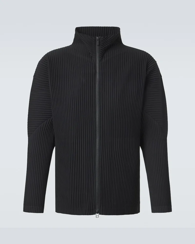 Issey Miyake Homme Plissé Issey Miyake Basics Cardigan mit Reißverschluss Schwarz