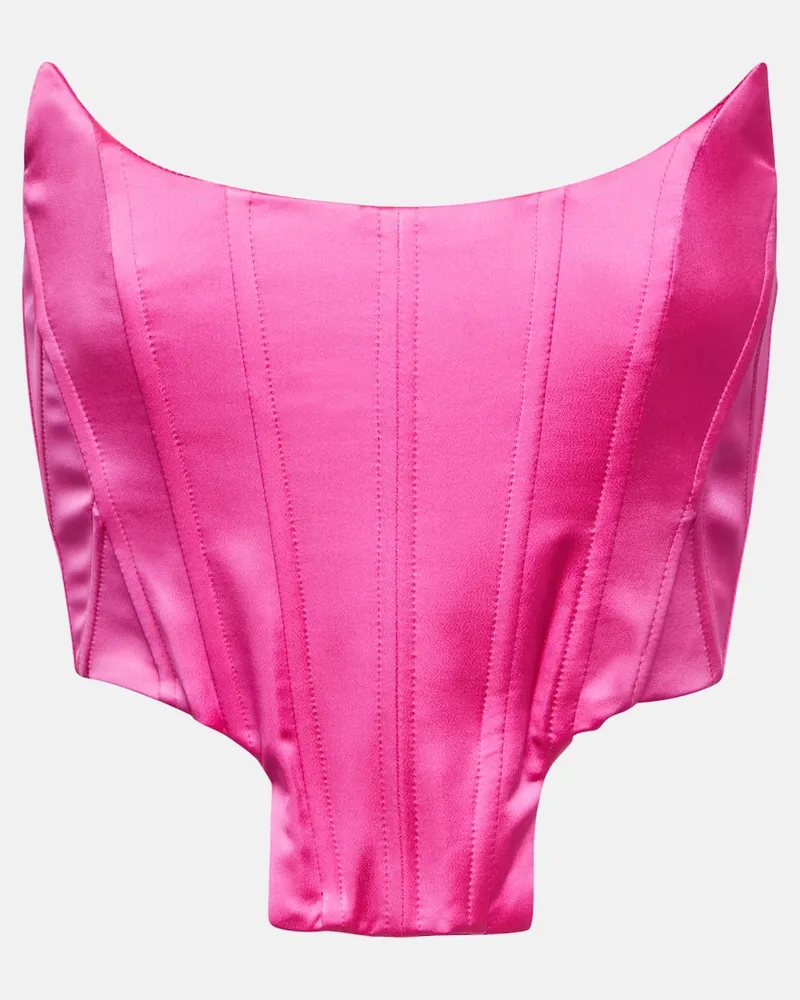 Giuseppe di Morabito Top aus Satin Rosa