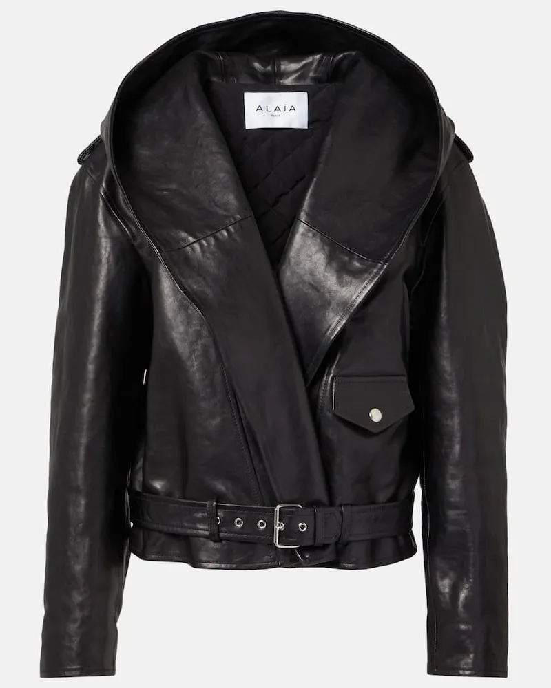 Alaïa Alaïa Bikerjacke aus Leder Schwarz
