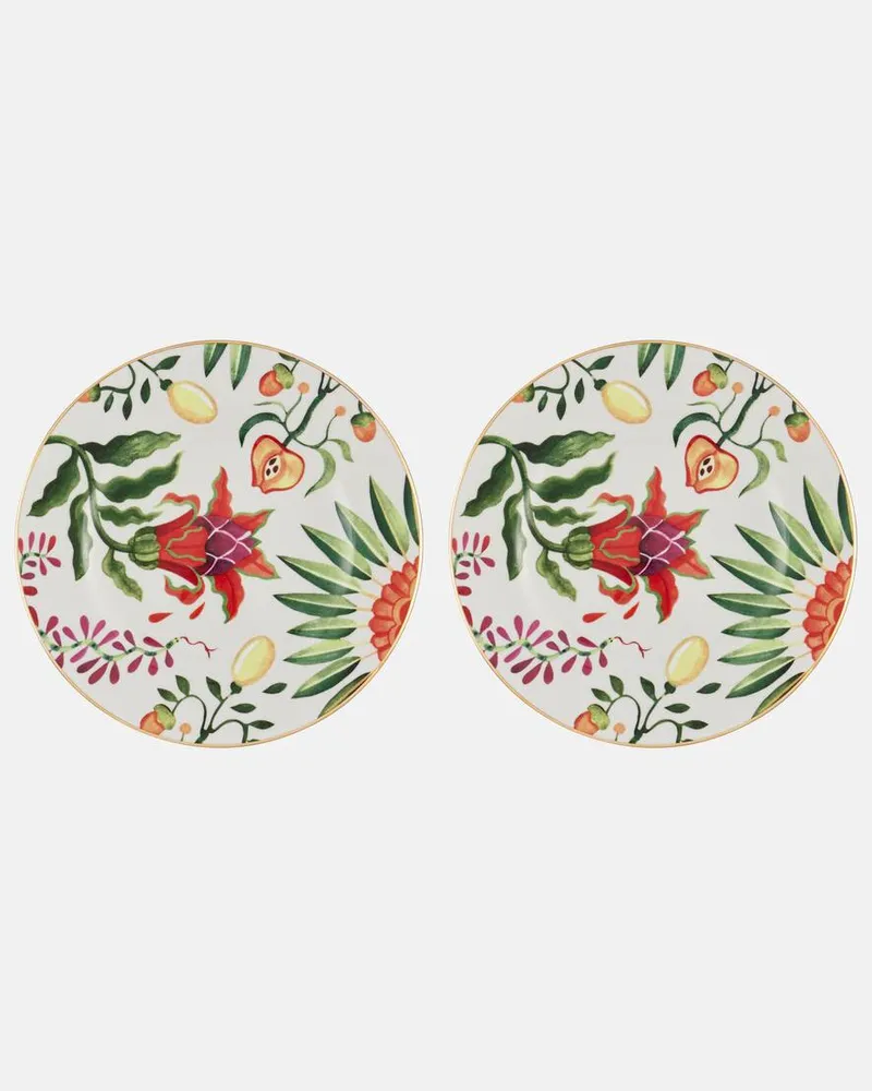 La DoubleJ Set Eden aus zwei Speisetellern Multicolor