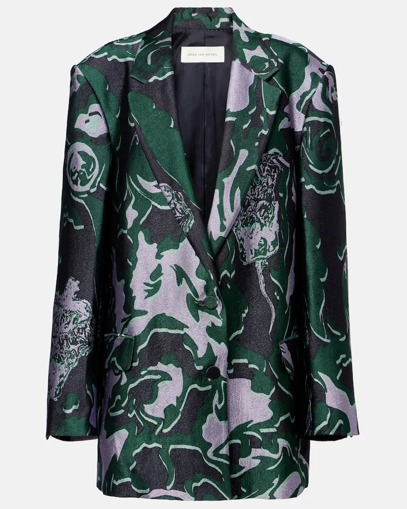 Dries van Noten Bedruckter Blazer Grün