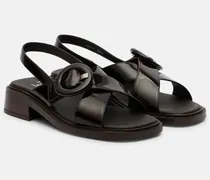 Slingback-Sandalen aus Leder