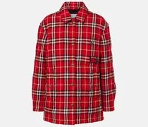 Wattierte Jacke Burberry Check aus Wolle