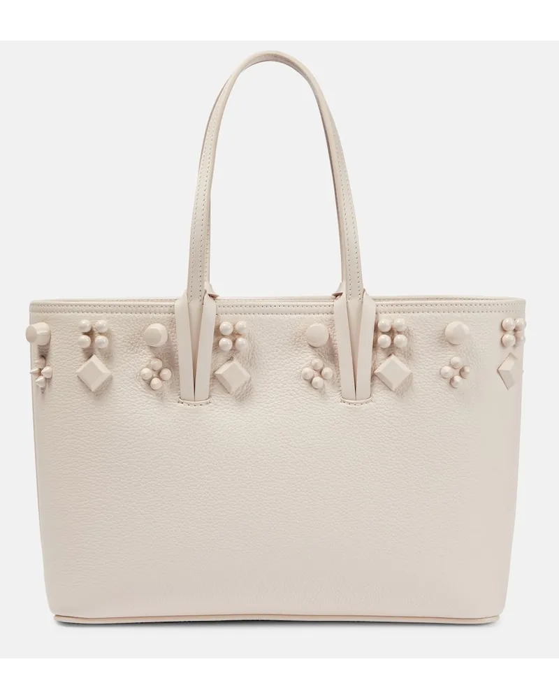 Christian Louboutin Tote Cabata Small aus Leder Beige