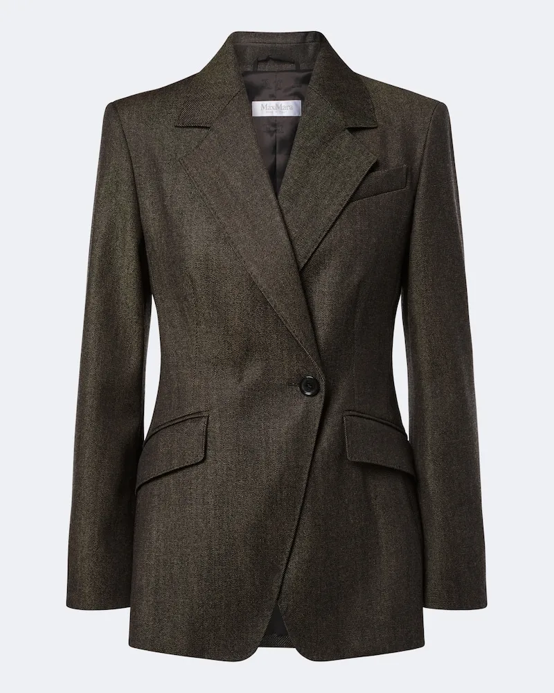 Max Mara Blazer aus Schurwolle Schwarz