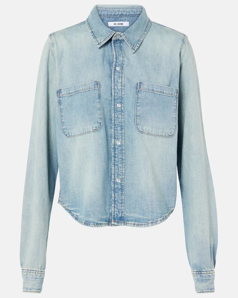 RE/DONE Jeanshemd Blau