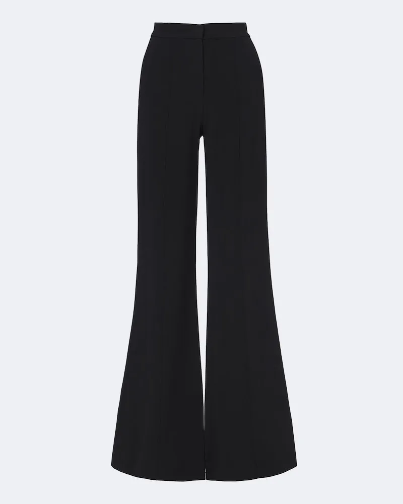 Elie Saab Schlaghose aus Cady Schwarz