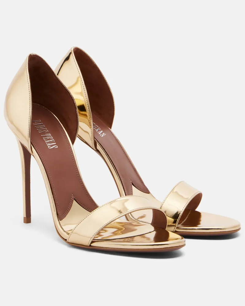 Paris Texas Sandalen Vera aus Metallic-Leder Gold