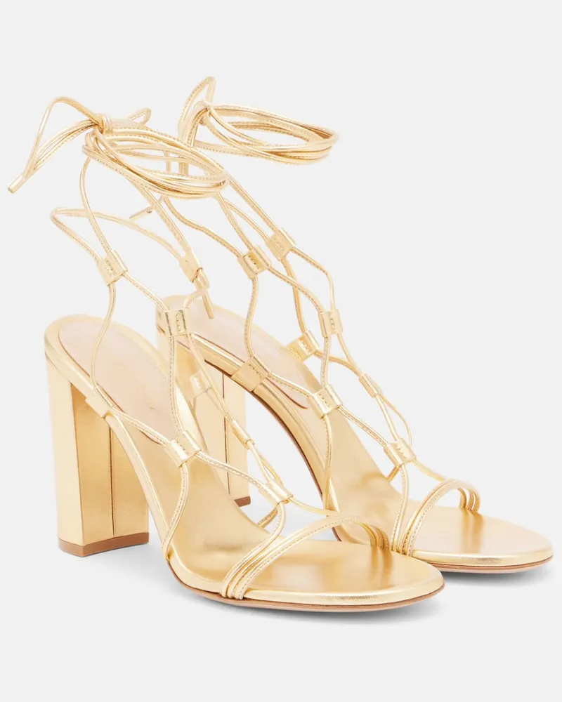Gianvito Rossi Sandalen 95 aus Leder Gold