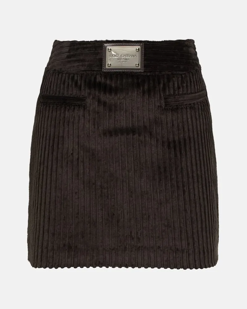 Dolce & Gabbana Minirock aus Cord Violett