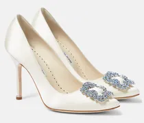 Bridal Pumps Hangisi 105 aus Satin mit Kristallen
