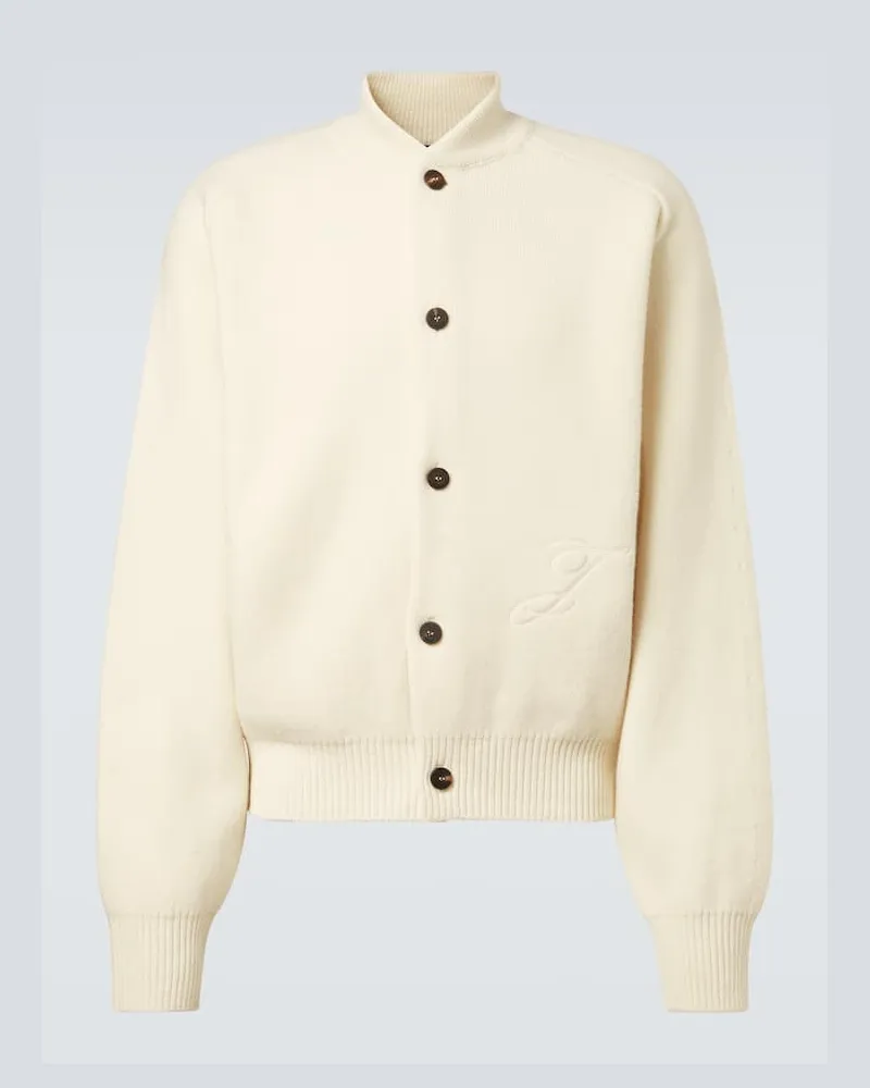 Jacquemus Cardigan Pallone aus Wolle und Kaschmir Weiã