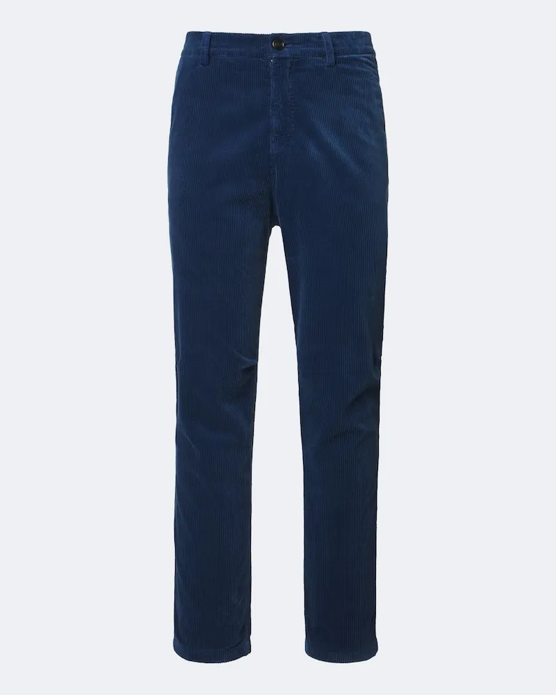 Brunello Cucinelli Gerade Hose aus Baumwoll-Cord Blau