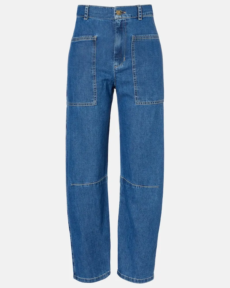 Velvet High-Rise Jeans Farah Blau
