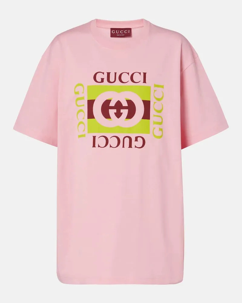 Gucci T-Shirt aus Baumwoll-Jersey Pink