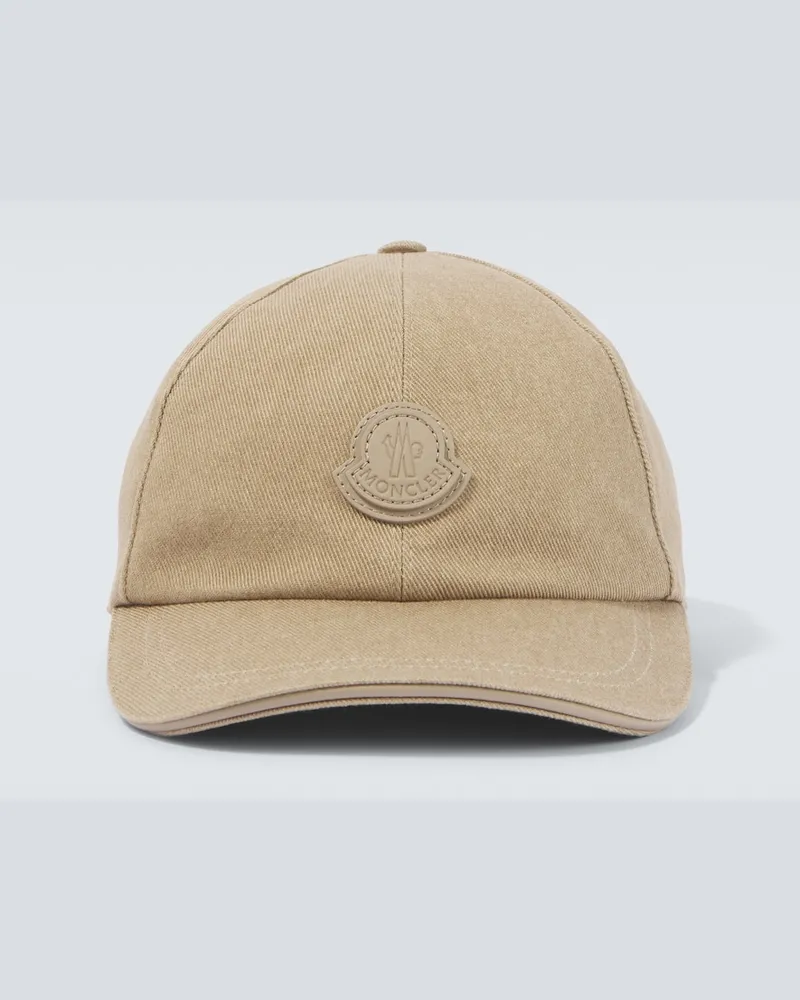 Moncler Baseballcap aus Baumwolle Beige