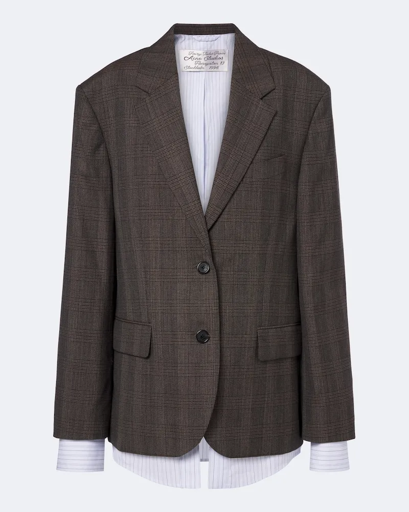 Acne Studios Blazer aus einem Wollgemisch Braun
