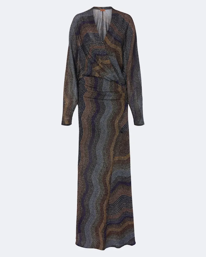 Missoni Robe aus Häkelstrick Multicolor
