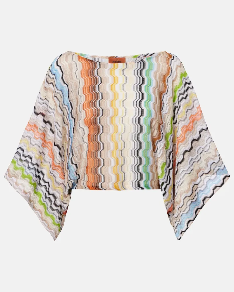 Missoni Top aus Häkelstrick Multicolor