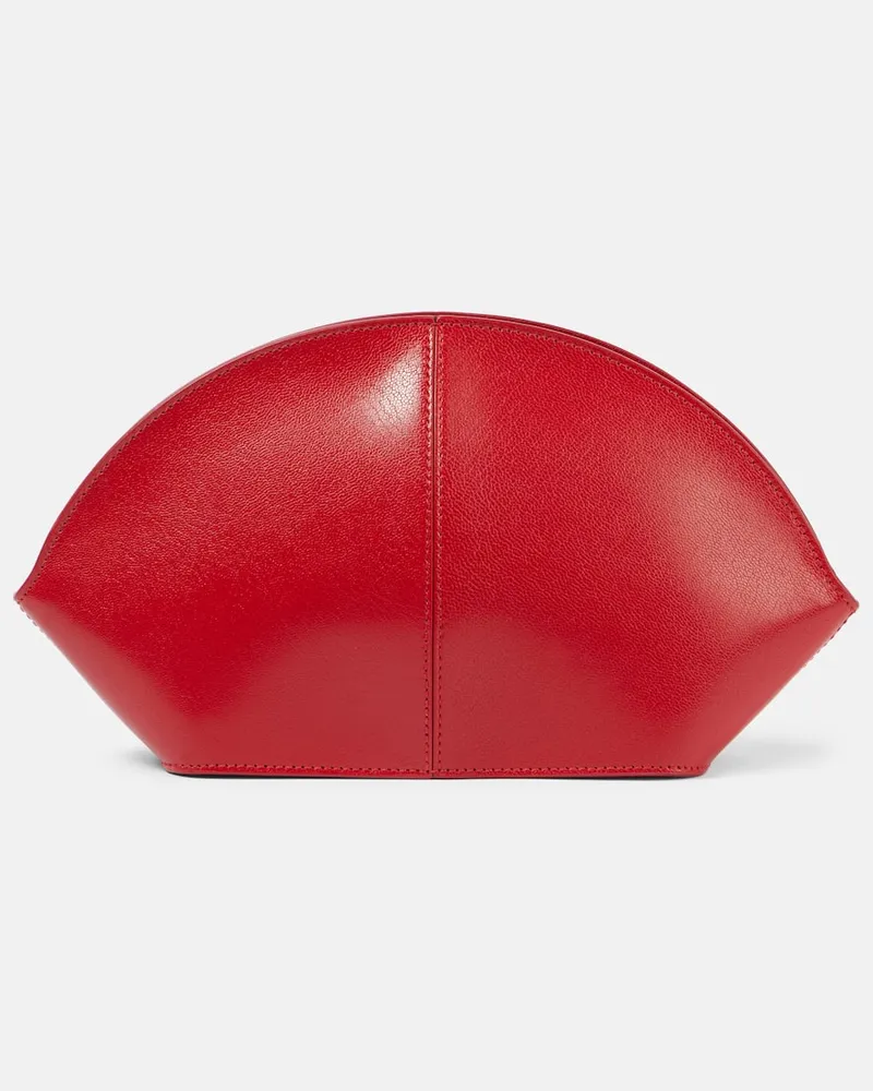 The Row Clutch Mel aus Leder Rot