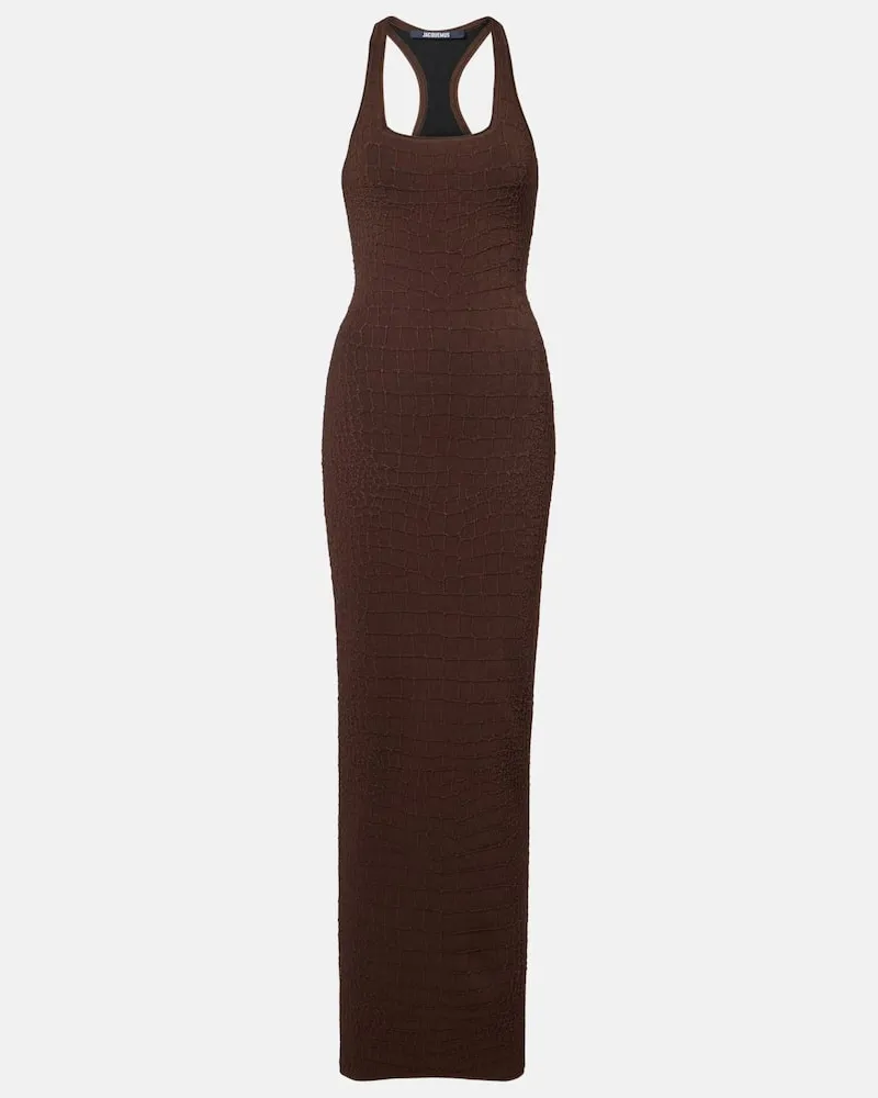 Jacquemus Maxikleid aus Jersey Braun