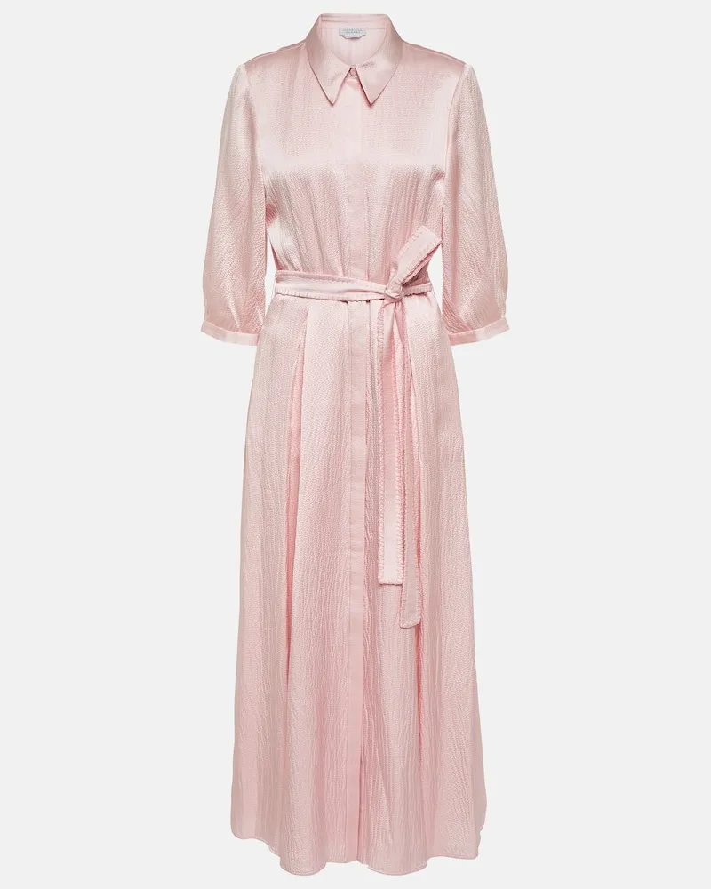 Gabriela Hearst Maxikleid Andy aus Seide Pink