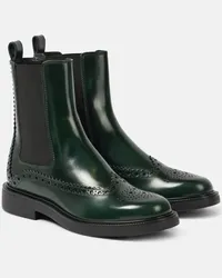 TOD'S Chelsea Boots aus Leder Gruen