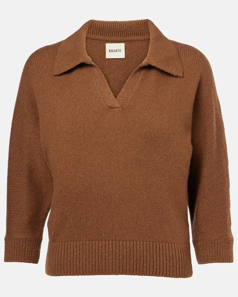 KHAITE Polopullover Herve aus Kaschmir Braun